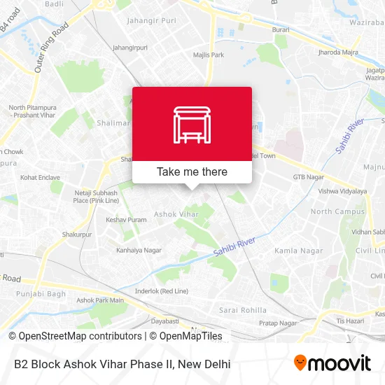 B2 Block Ashok Vihar Ph II map