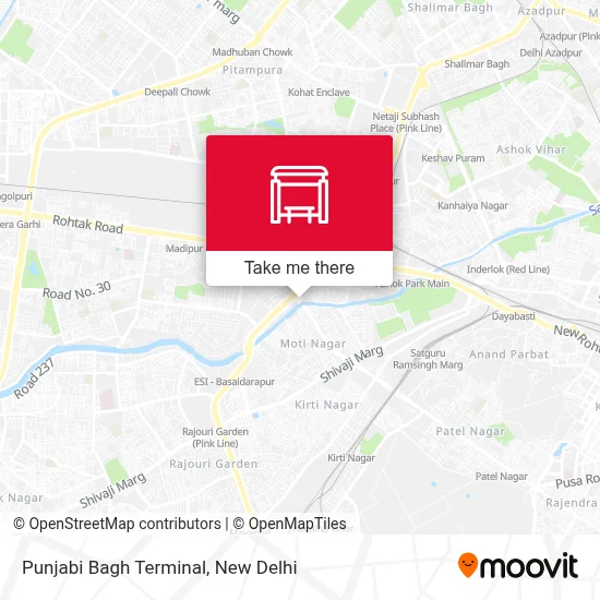 Punjabi Bagh Terminal map