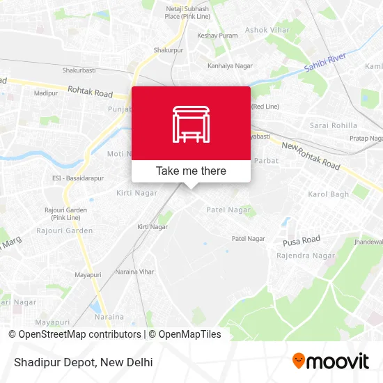 Shadipur Depot map