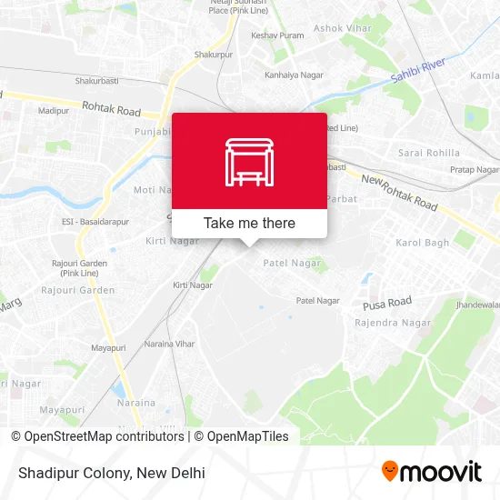 Shadipur Colony map