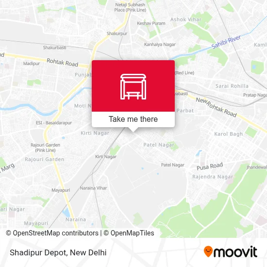 Shadipur Depot map