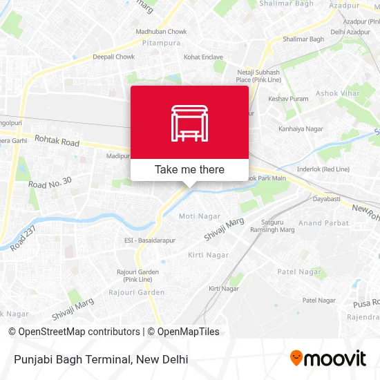 Punjabi Bagh Terminal map