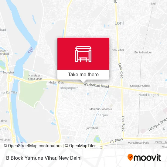 B Block Yamuna Vihar map