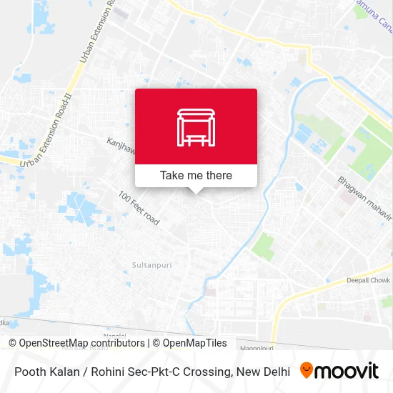 Pooth Kalan / Rohini Sec-Pkt-C Crossing map