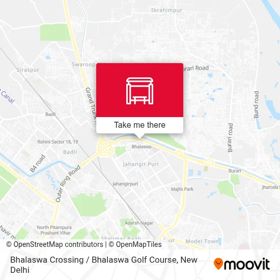 Bhalaswa Crossing / Bhalaswa Golf Course map