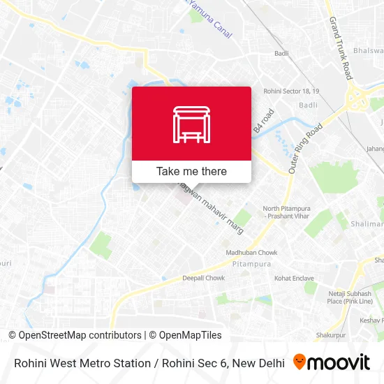 Rohini West Metro Station / Rohini Sec 6 map