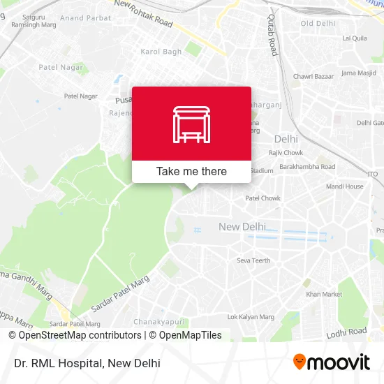 Dr. RML Hospital map