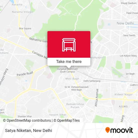 Satya Niketan map