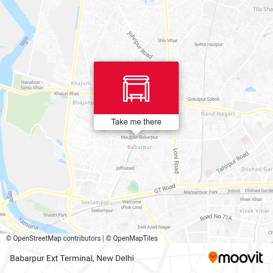 Babarpur Ext Terminal map