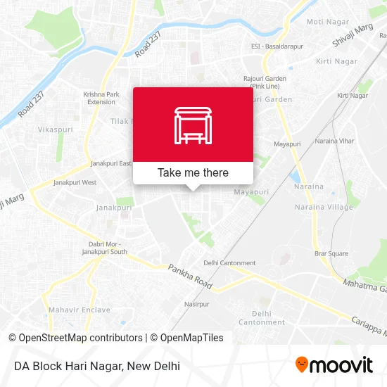 DA Block Hari Nagar map