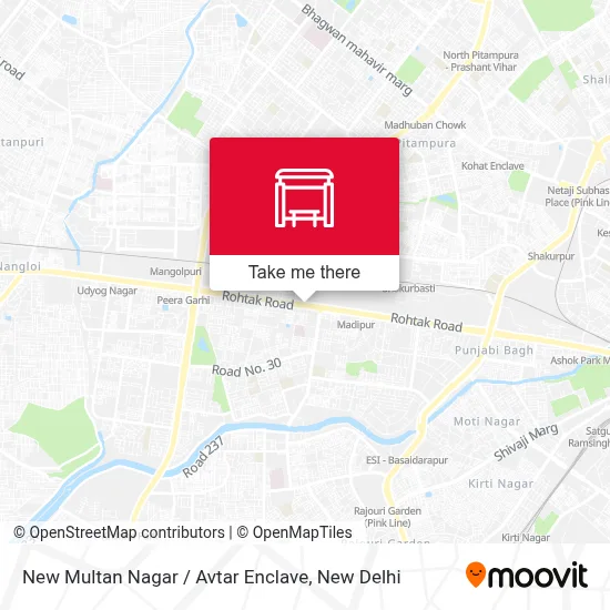 New Multan Nagar / Avtar Enclave map
