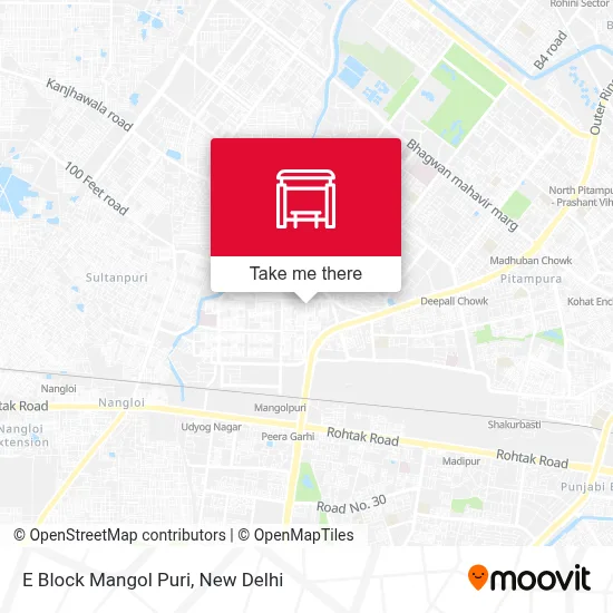 E Block Mangol Puri map