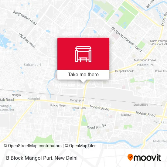 B Block Mangol Puri map