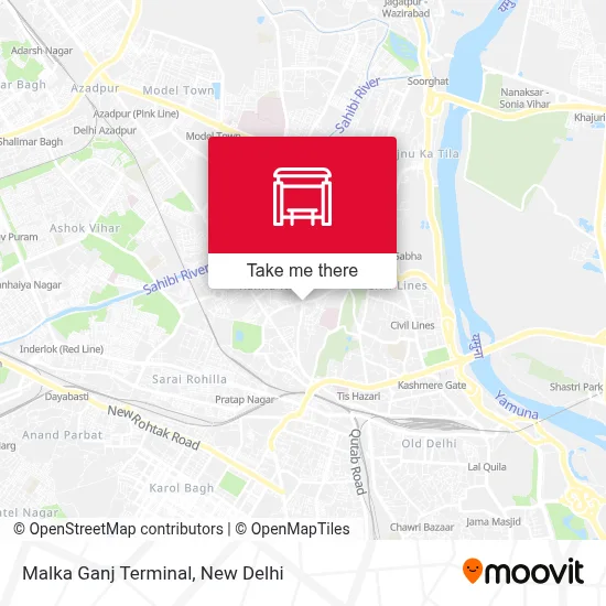 Malka Ganj Terminal map