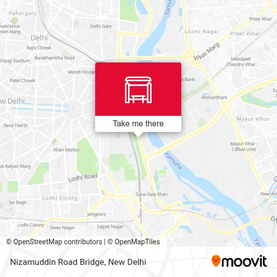 Nizamuddin Road Bridge map