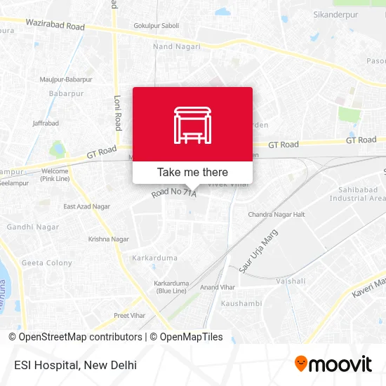 ESI Hospital map