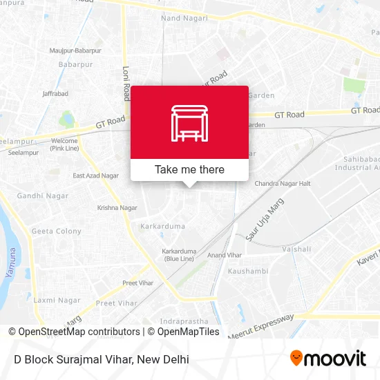 D Block Surajmal Vihar map