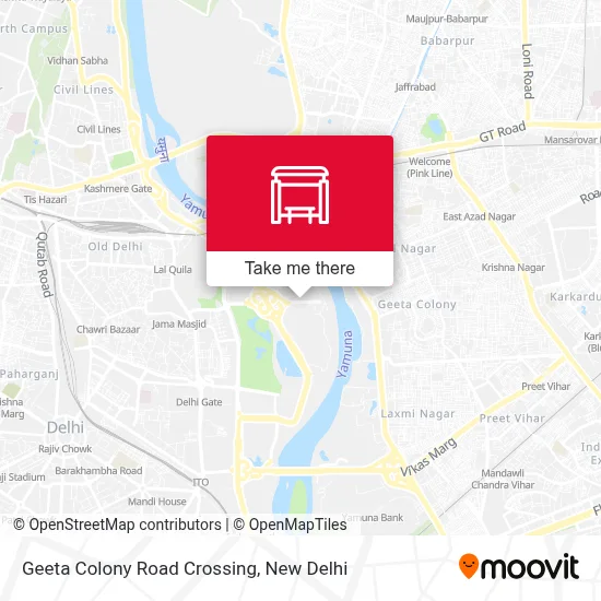 Geeta Colony Road Crossing map