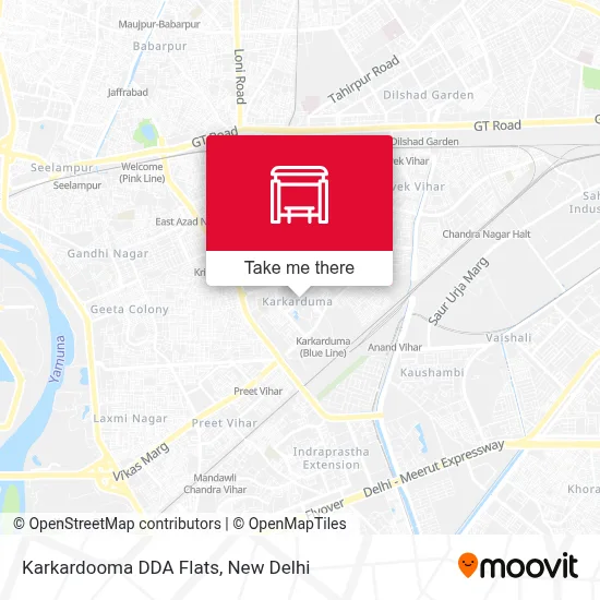 Karkardooma DDA Flats map