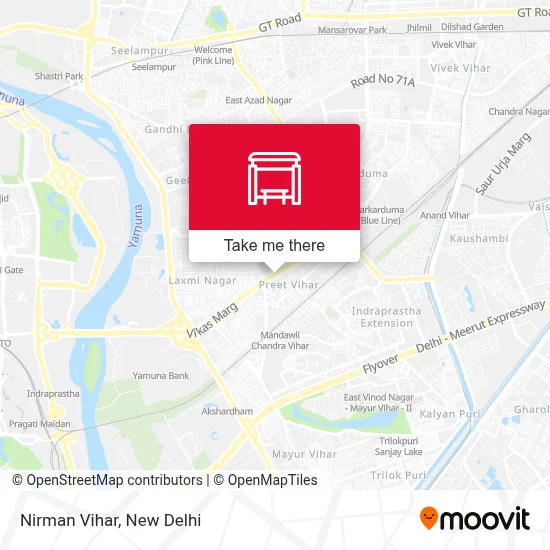 Nirman Vihar map