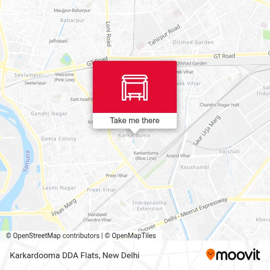 Karkardooma DDA Flats map