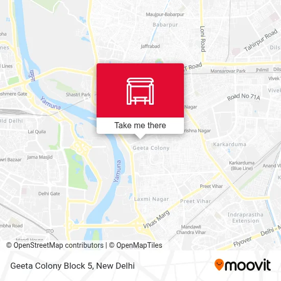 Geeta Colony Block 5 map