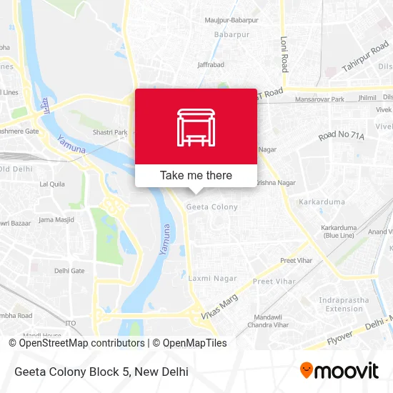 Geeta Colony Block 5 map