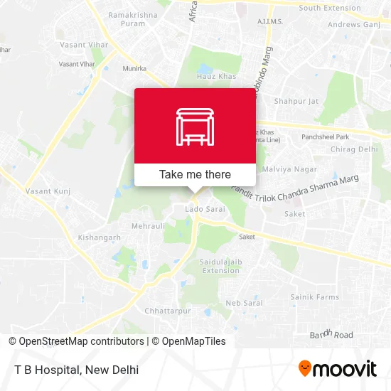 T B Hospital map