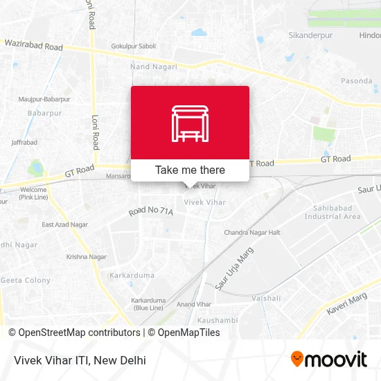 Vivek Vihar ITI map