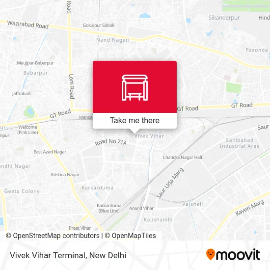 Vivek Vihar Terminal map