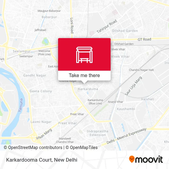 Karkardooma Court map