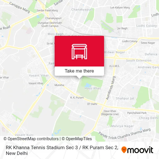 RK Khanna Tennis Stadium Sec 3 /  RK Puram Sec 2 map