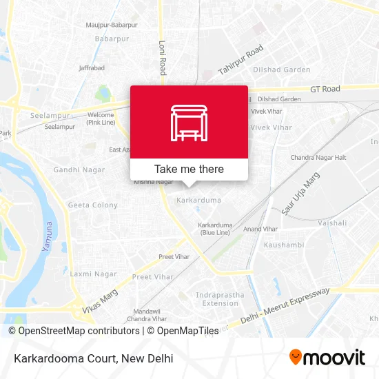 Karkardooma Court map
