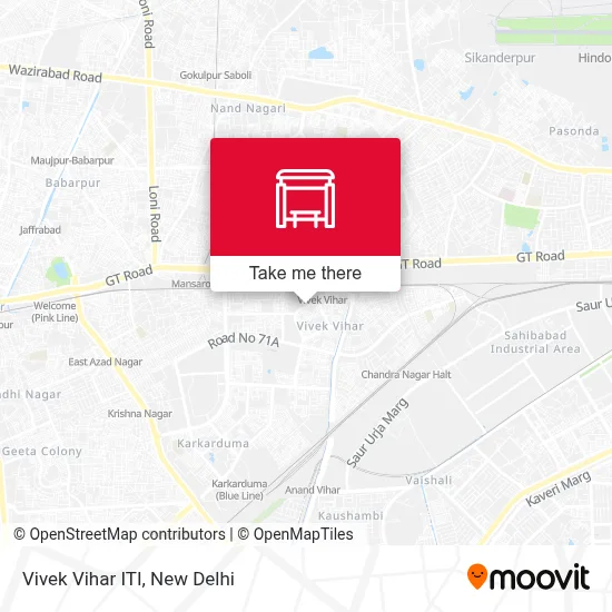 Vivek Vihar ITI map