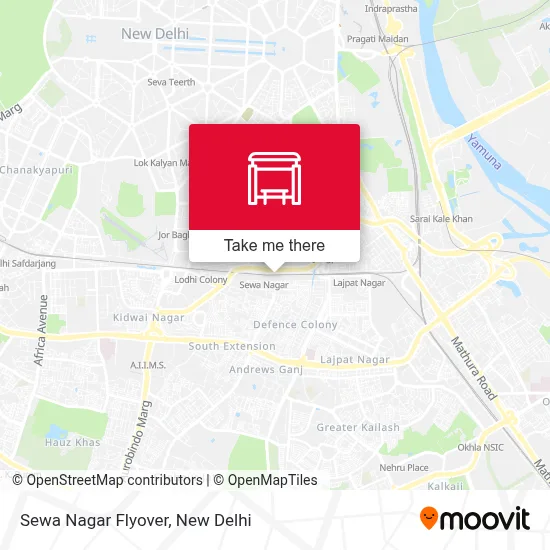 Sewa Nagar Flyover map