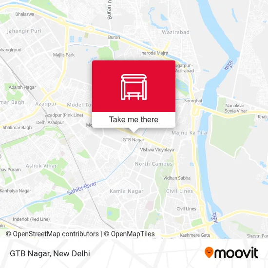 GTB Nagar map