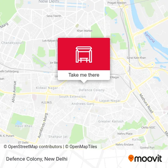 Defence Colony map