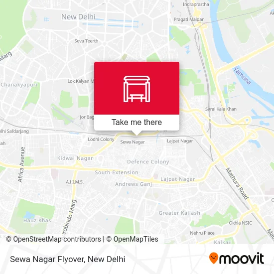 Sewa Nagar Flyover map