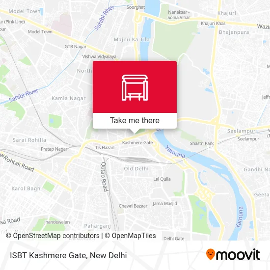 ISBT Kashmere Gate map