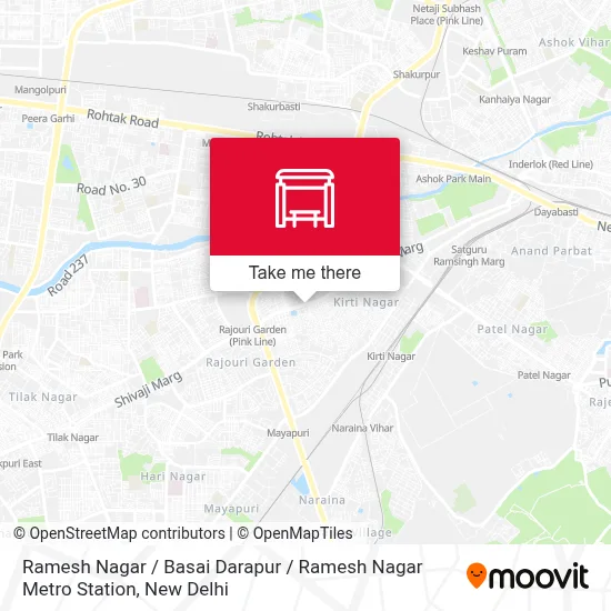 Ramesh Nagar / Basai Darapur / Ramesh Nagar Metro Station map