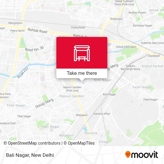 Bali Nagar map