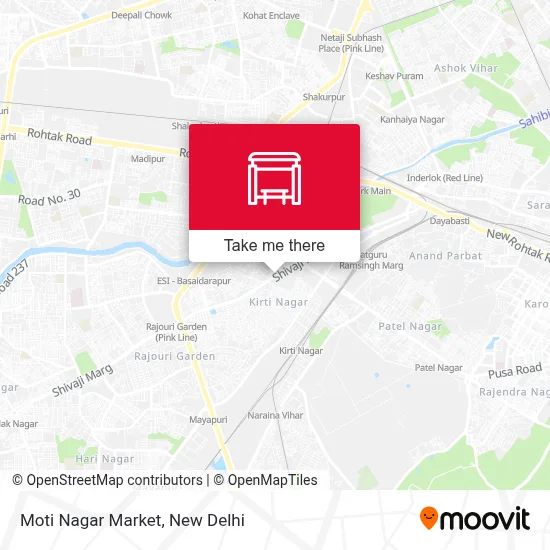Moti Nagar Market map