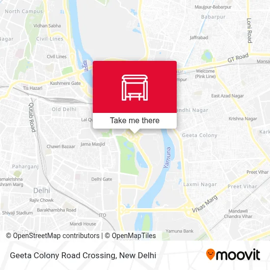 Geeta Colony Road Crossing map