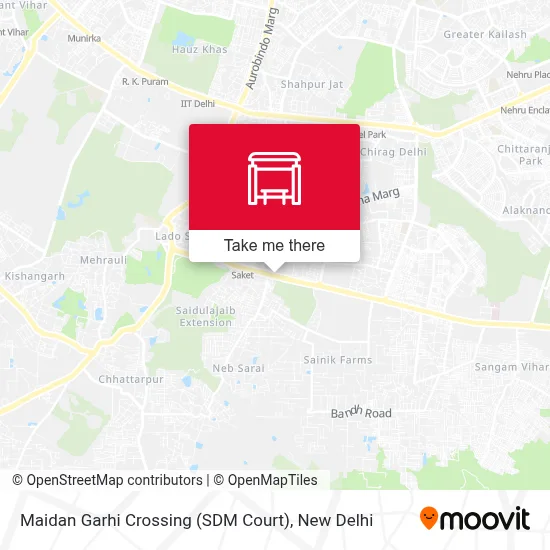 Maidan Garhi Crossing (Sdm Court) map