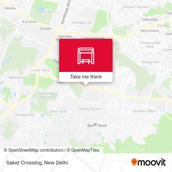 Saket Crossing map