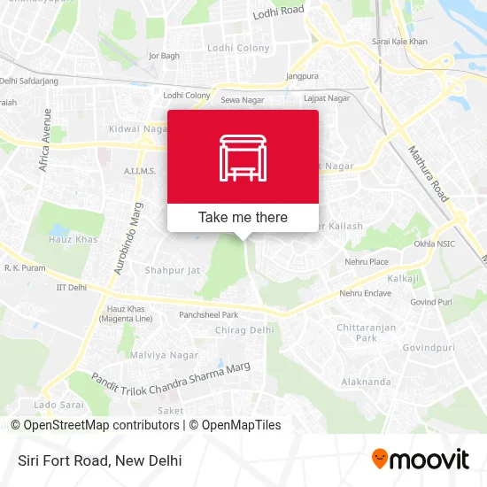 Siri Fort Road map