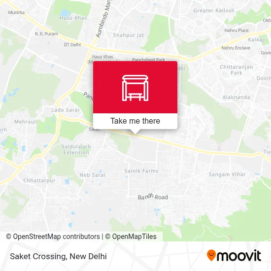Saket Crossing map