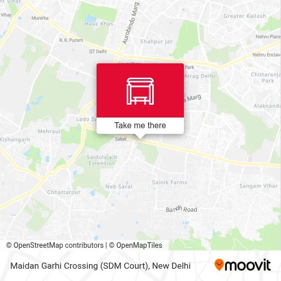 Maidan Garhi Crossing (Sdm Court) map