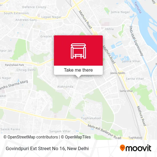 Govindpuri Ext Gali No 16 map