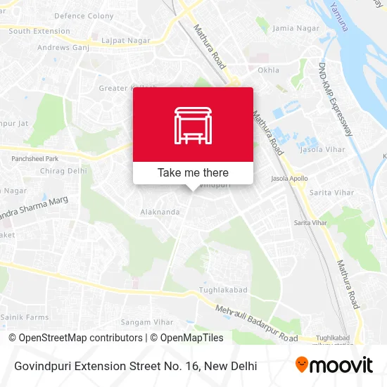 Govindpuri Extn Gali No. 16 map